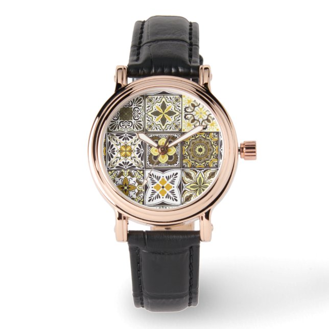 Wallpaper Backsplashes/Talavera inspired tiles/ Watch (Front)