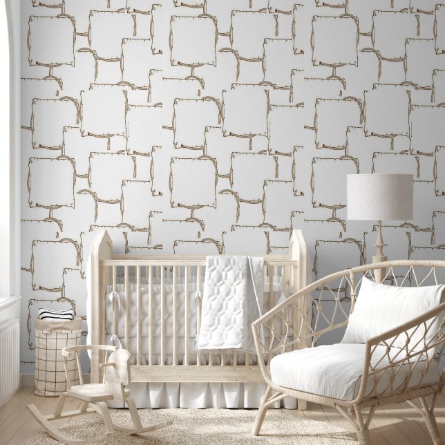 Wallpaper Beige Rope Eye Catching  (Kids)