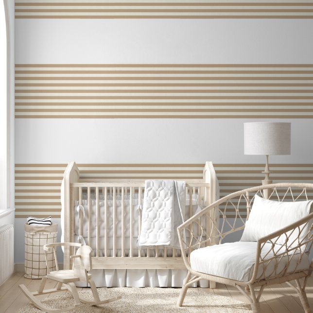 Wallpaper Beige & White Stripe (Kids)