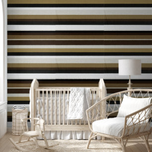 Wallpaper Brown Black Beige & White Stripe