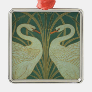 Wallpaper Design for panel of "Swan, Rush & Iris" Metal Tree Decoration