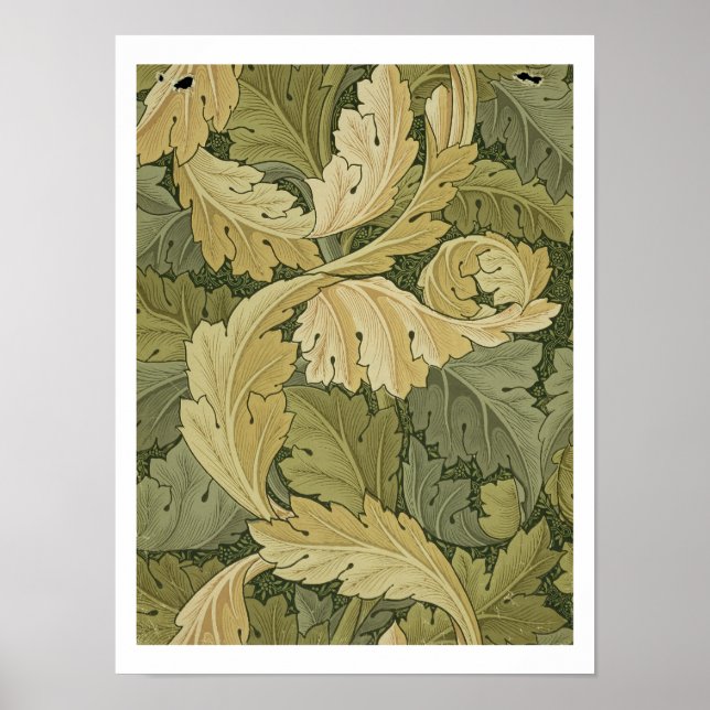 Wallpaper Design with Acanthus/Woodland colors, 1 Poster (Front)