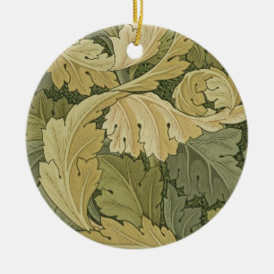 Wallpaper Design with Acanthus/Woodland colours, 1 Ceramic Tree Decoration