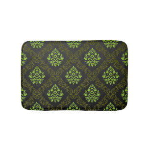 Wallpaper Floral Green Bath Mat