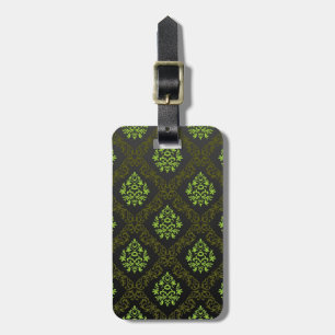 Wallpaper Floral Green Luggage Tag