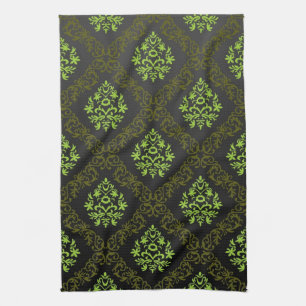Wallpaper Floral Green Tea Towel