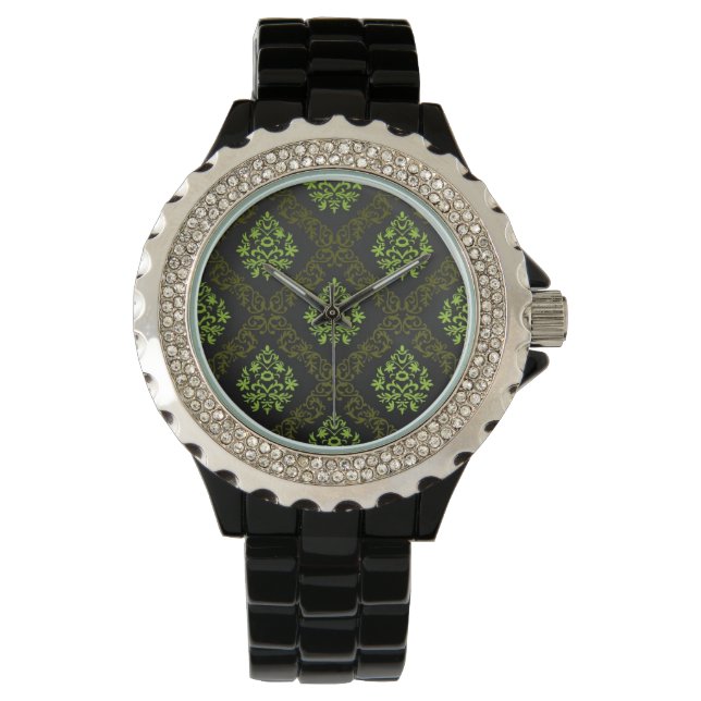 Wallpaper Floral Green Watch (Front)