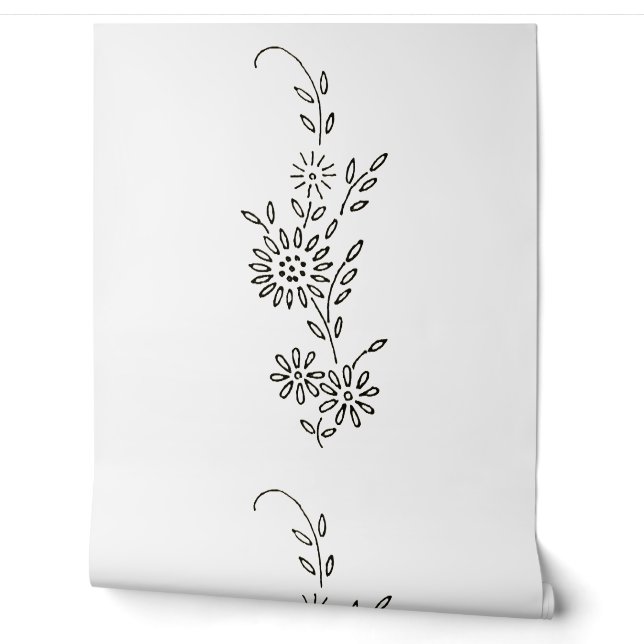 Wallpaper flower design style  (Unrolling)