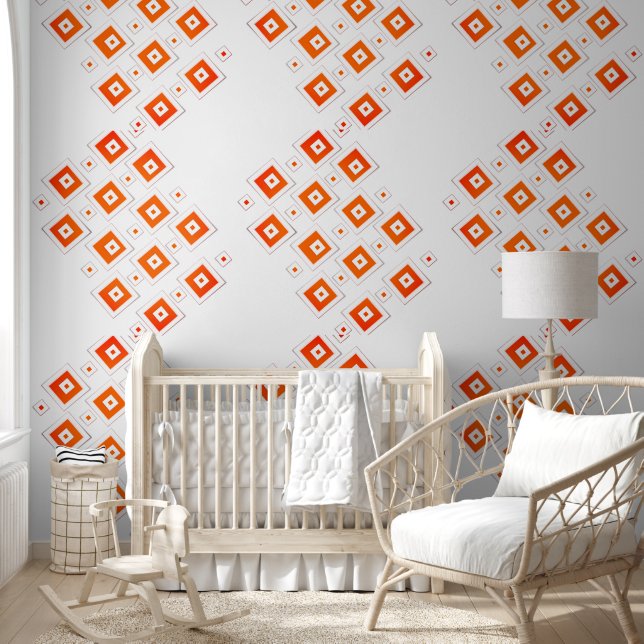 Wallpaper Orange Squares  (Kids)