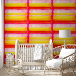 Wallpaper Orange Yellow Stripe