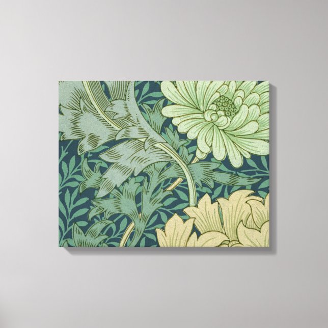 Wallpaper Pattern Sample with Chrysanthemum Canvas Print (Front)
