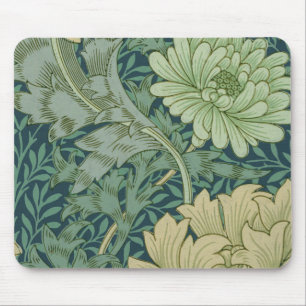 Wallpaper Pattern Sample with Chrysanthemum Mouse Mat