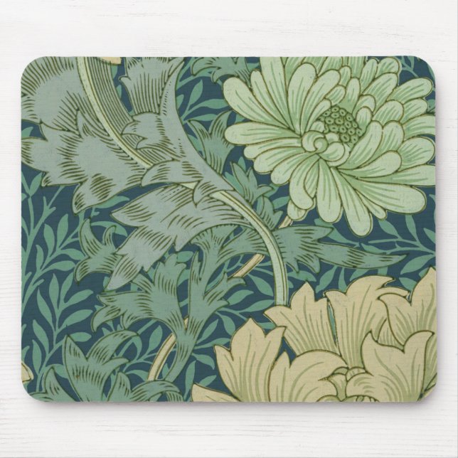 Wallpaper Pattern Sample with Chrysanthemum Mouse Mat (Front)