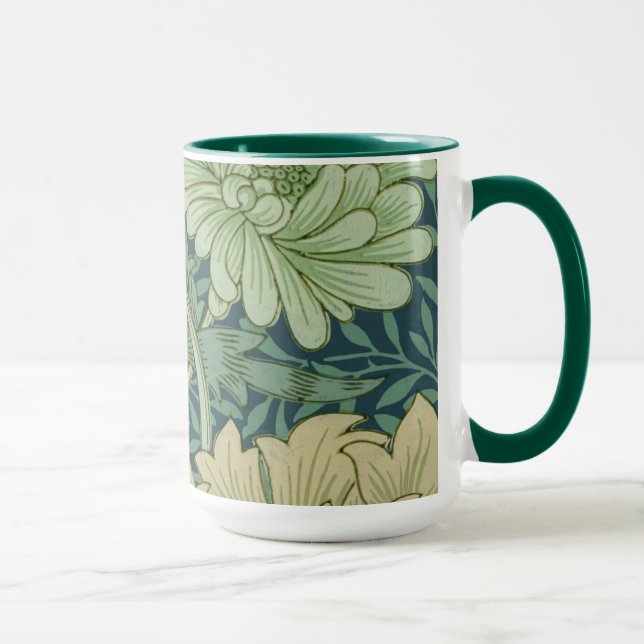 Wallpaper Pattern Sample with Chrysanthemum Mug (Right)