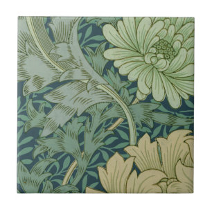 Wallpaper Pattern Sample with Chrysanthemum Tile