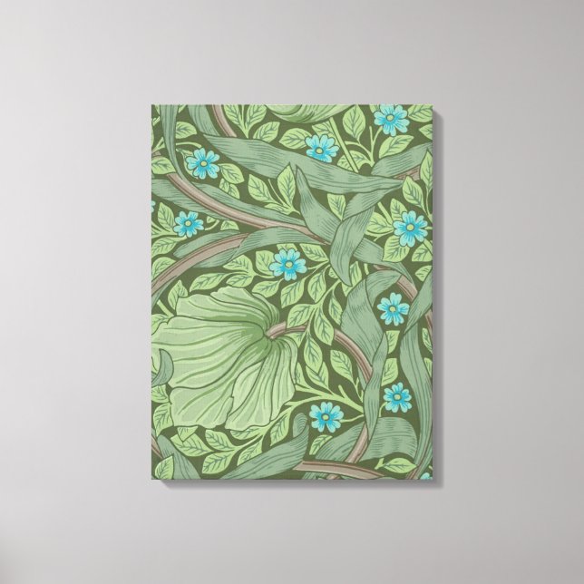 Wallpaper Pattern Sample with Forget-Me-Nots Canvas Print (Front)
