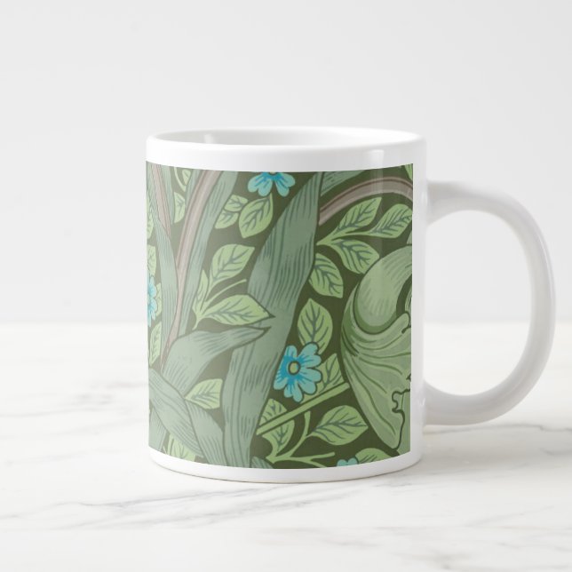 Wallpaper Pattern Sample with Forget-Me-Nots Large Coffee Mug (Right)