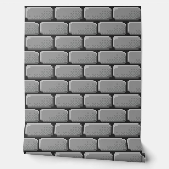 Wallpaper Pixel-Art "STONEBRICKS" 8 bit Var01A (Unrolling)