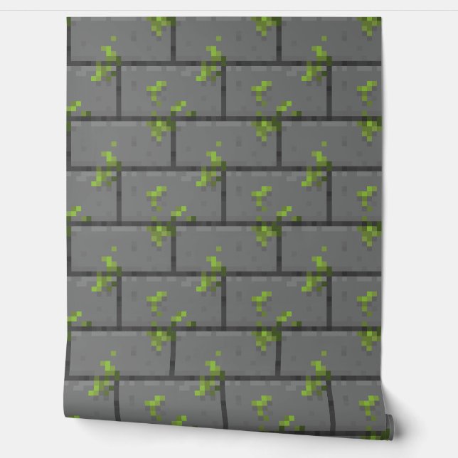 Wallpaper Pixel-Art "STONEBRICKS" 8 bit Var04 (Unrolling)