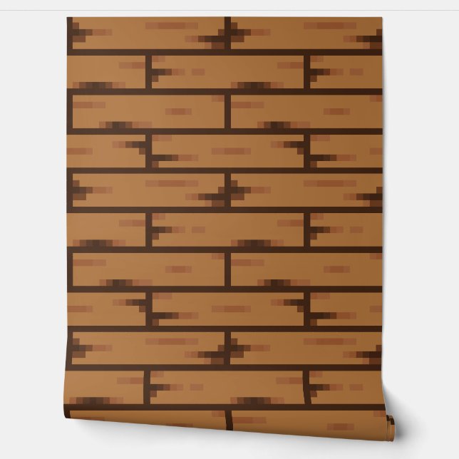 Wallpaper Pixel-Art "WOODPLANKS" 8 bit Var01 (Unrolling)