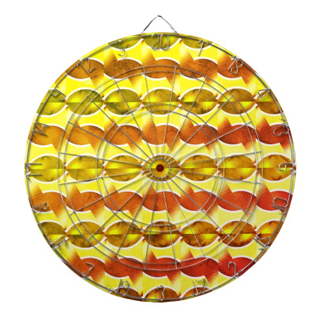 wallpaper retro orange 1970 dartboard (Front)