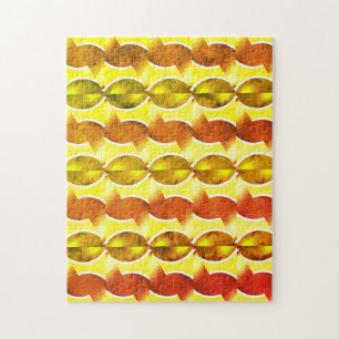 wallpaper retro orange 1970 jigsaw puzzle