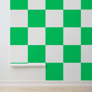 Wallpaper with White and Green Chess Choose Colour