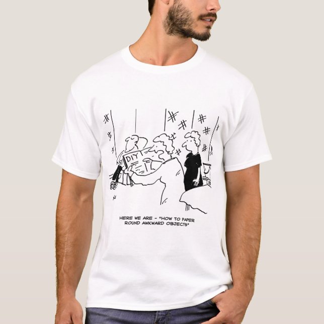 Wallpapering and Home Decorating Cartoon T-Shirt (Front)