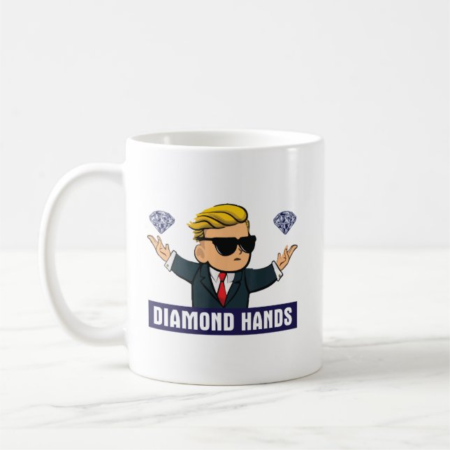Wallstreetbets Diamond Hands - WSB Stock Market Coffee Mug (Left)
