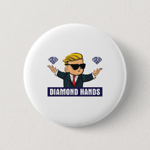 Wallstreetbets Diamond Hands - WSB Stock Market Op 6 Cm Round Badge