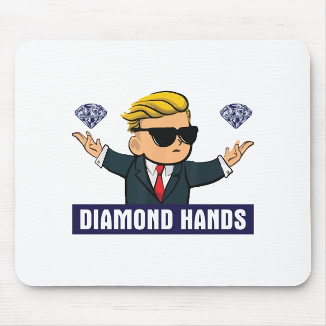 Wallstreetbets Diamond Hands - WSB Stock Market Op Mouse Mat (Front)