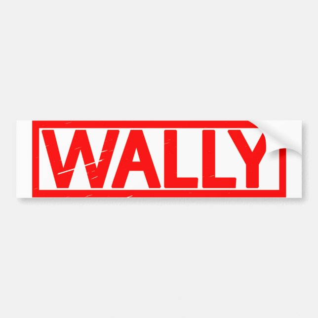 Wally Stamp Bumper Sticker (Front)