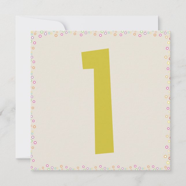 Wally the Giraffe 1st Birthday Party invitations (Front)