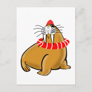 Wally The Walrus Goes Swimming Postcard