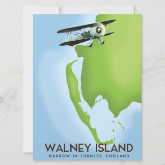 Walney Island, Burrow-In-Furness, England map Invitation