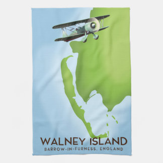 Walney Island, Burrow-In-Furness, England map Tea Towel