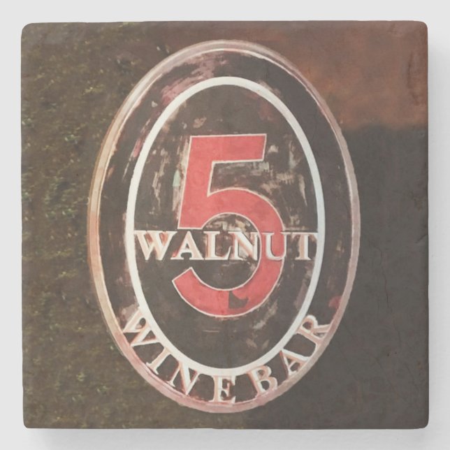 Walnut, Asheville. Asheville, Walnut  Stone Coaster (Front)