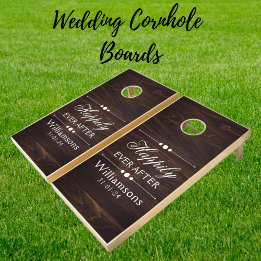 Walnut Brown Happily Ever After Custom Wedding