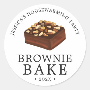 Walnut Brownie   Bake-Themed Party Classic Round Sticker