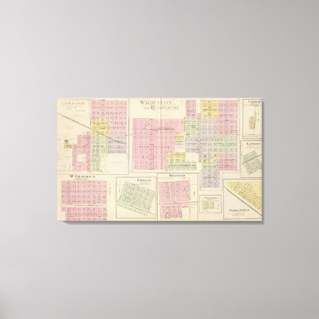 Walnut City, Rush Centre, La Crosse, Kansas Canvas Print (Front)