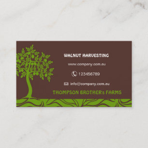 walnut farm, agriculture, Orchard Management Business Card