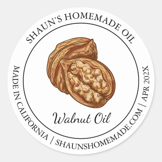 Walnut Oil Modern label (Front)
