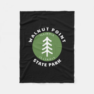 Walnut Point State Park Illinois Il Forest Tree Dg Fleece Blanket
