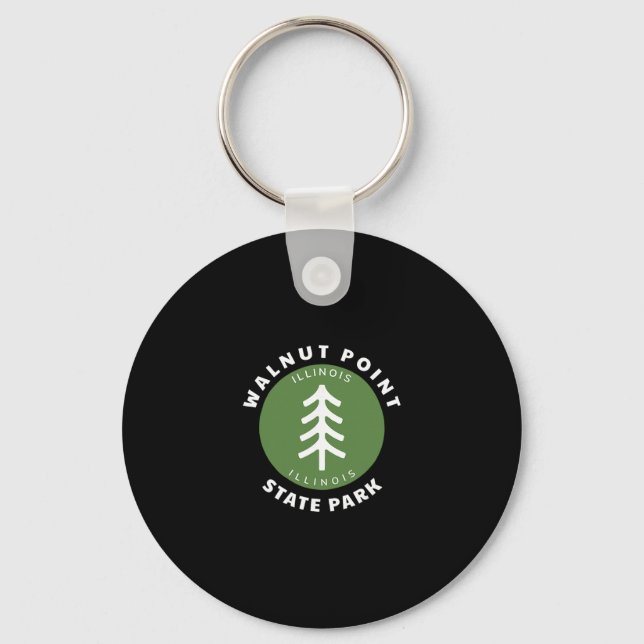 Walnut Point State Park Illinois Il Forest Tree Dg Key Ring (Front)