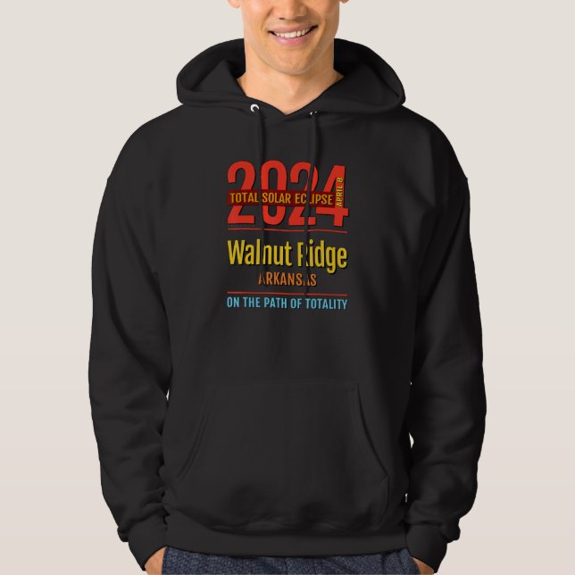 Walnut Ridge Arkansas AR Total Solar Eclipse 2024  Hoodie (Front)