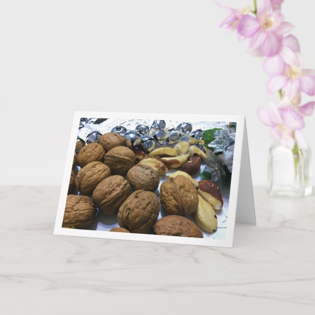 Walnuts and Brazil Nuts Card (Orchid)
