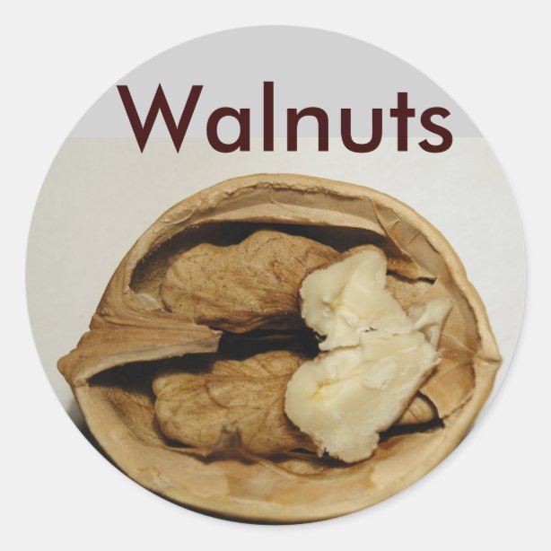 Walnut Stickers & Labels Zazzle UK