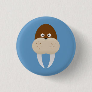 Walrus 3 Cm Round Badge