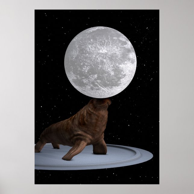 Walrus Balancing The Moon Poster (Front)