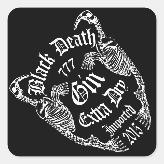 Walrus Bone Gin Square Sticker (Front)
